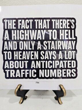 Artisan Highway To Hell Stairway To Heaven Funny Sarcastic Vinyl Sticker 5x6"
